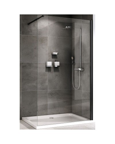 Душевая перегородка Abber Immer Offen 120 AG61120B8 профиль Черный стекло прозрачное