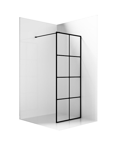 Душевая перегородка Ambassador Walk-in 120х200 15031238 профиль Черный стекло прозрачное