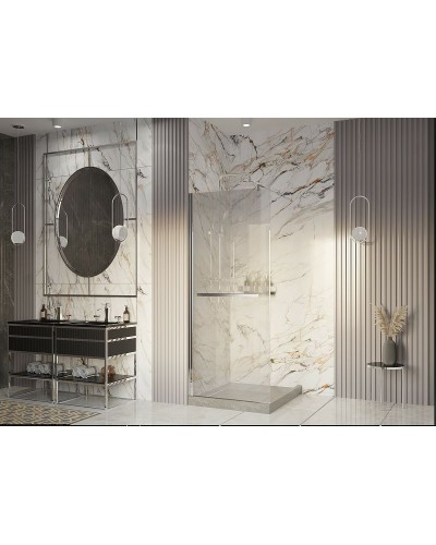 Душевая перегородка Ambassador Walk-in 120х200 15031133 профиль Хром стекло прозрачное