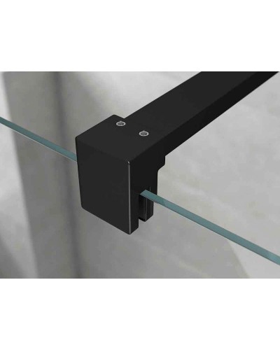 Душевая перегородка Ambassador Walk-in 110х200 15031234 профиль Черный стекло прозрачное
