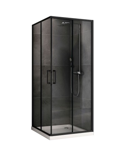 Душевой уголок Abber Schwarzer Diamant 90x90 AG02090B5 профиль Черный стекло прозрачное