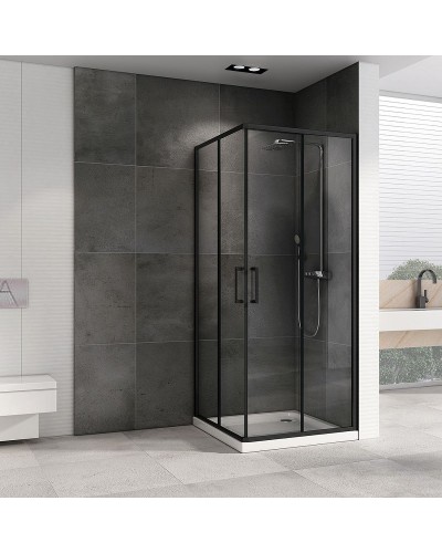 Душевой уголок Abber Schwarzer Diamant 90x90 AG02090B5 профиль Черный стекло прозрачное