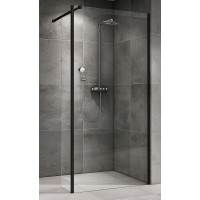 Душевая перегородка Abber Immer Offen 100 AG66100B профиль Черный стекло прозрачное