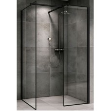 Душевая перегородка Abber Immer Offen 120 AG67129B профиль Черный стекло прозрачное