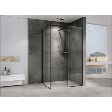 Душевая перегородка Abber Immer Offen 120 AG67129B профиль Черный стекло прозрачное