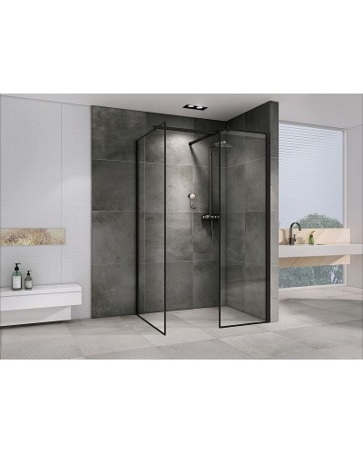 Душевая перегородка Abber Immer Offen 120 AG67129B профиль Черный стекло прозрачное