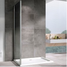 Душевая стенка Abber Schwarzer Diamant 70x195 S70 профиль Хром стекло прозрачное