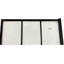 Душевая перегородка Paini 90 Walk-In 90G профиль Черный матовый стекло прозрачное с рисунком