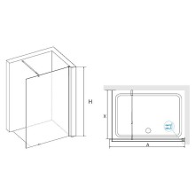 Душевая перегородка RGW Walk In WA-02 70 41100207-51 профиль Хром стекло шиншилла