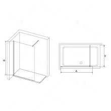 Душевая перегородка RGW Walk In WA-010 70 351001007-21 профиль Хром стекло матовое-сатинат