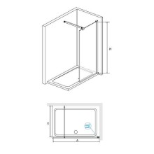 Душевая перегородка RGW Walk In WA-001 120 351000112-11 профиль Хром стекло прозрачное