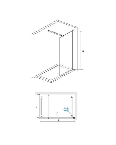 Душевая перегородка RGW Walk In WA-001 120 351000112-11 профиль Хром стекло прозрачное