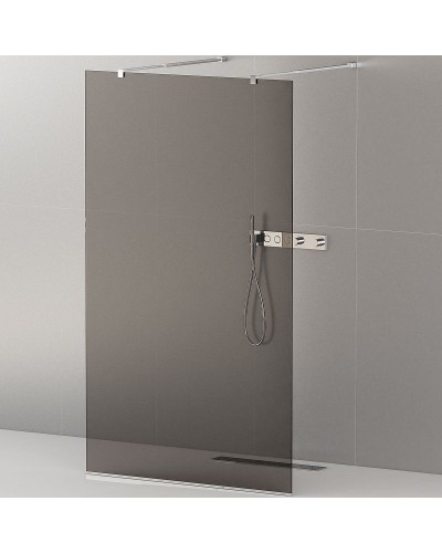 Душевая перегородка Cezares Liberta 120 LIBERTA-L-2-120-GR-Cr профиль Хром стекло серое