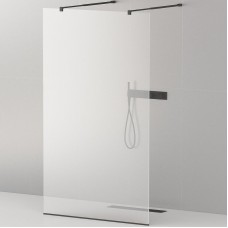 Душевая перегородка Cezares Liberta 140 LIBERTA-L-2-140-C-NERO профиль Черный матовый стекло прозрачное