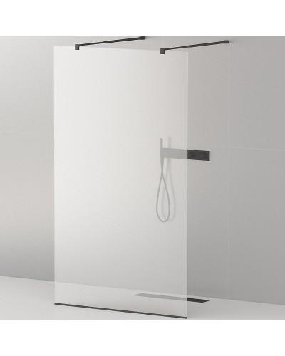 Душевая перегородка Cezares Liberta 105 LIBERTA-L-2-105-C-NERO профиль Черный матовый стекло прозрачное