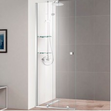 Душевая перегородка Cezares Stream 80 STREAM-BF-1-80-C-Cr профиль Хром стекло прозрачное