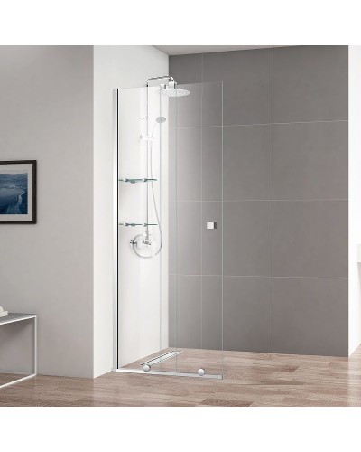 Душевая перегородка Cezares Stream 80 STREAM-BF-1-80-C-Cr профиль Хром стекло прозрачное