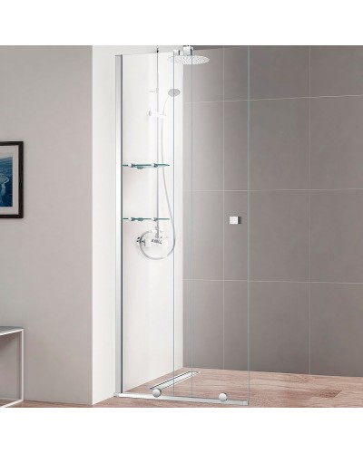 Душевая перегородка Cezares Stream 90 STREAM-BF-1-90-C-Cr профиль Хром стекло прозрачное