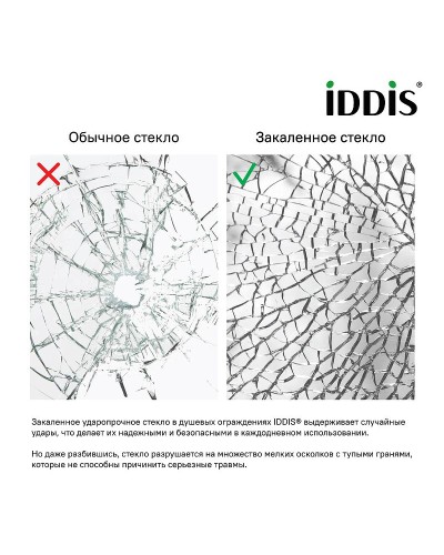 Душевая перегородка Iddis Slide 100 SLI8GS0i23 профиль Графит стекло прозрачное