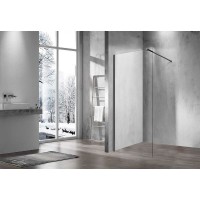 Душевая перегородка Vincea Walk-In 100 VSW-1H100CLGM профиль Вороненая сталь стекло прозрачное