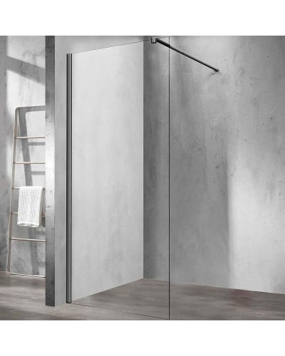 Душевая перегородка Vincea Walk-In 110 VSW-1H110CLGM профиль Вороненая сталь стекло прозрачное