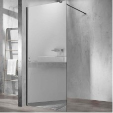 Душевая перегородка Vincea Walk-In 80 VSW-1H800MRGM профиль Вороненая сталь стекло зеркальное