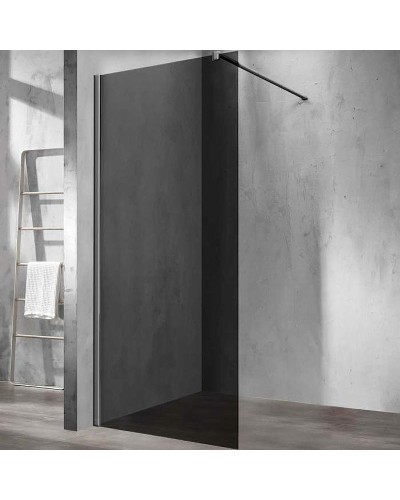 Душевая перегородка Vincea Walk-In 100 VSW-1H100CGGM профиль Вороненая сталь стекло тонированное