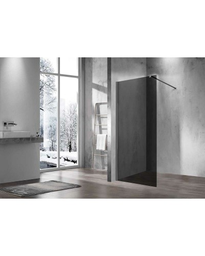 Душевая перегородка Vincea Walk-In 100 VSW-1H100CGGM профиль Вороненая сталь стекло тонированное