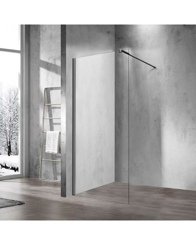 Душевая перегородка Vincea Walk-In 120 VSW-1H120CLGM профиль Вороненая сталь стекло прозрачное