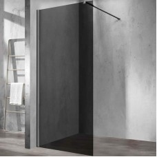 Душевая перегородка Vincea Walk-In 120 VSW-1H120CGGM профиль Вороненая сталь стекло тонированное