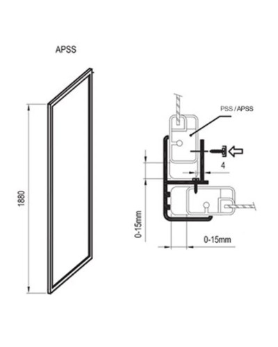 Боковая стенка 90 см Ravak Supernova APSS 94070102ZG Grape