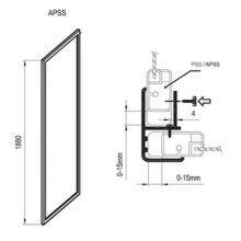 Боковая стенка 80 см Ravak Supernova APSS 94040U02Z1 прозрачное