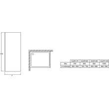 Душевая стенка Jacob Delafon Contra 80 E22FC80-GA профиль Хром стекло прозрачное