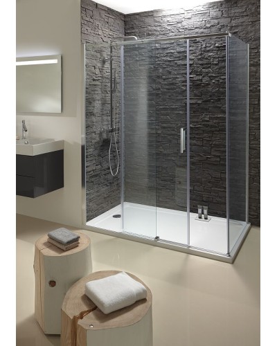 Душевая стенка Jacob Delafon Contra 90 E22FC90-GA профиль Хром стекло прозрачное