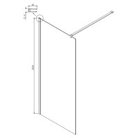 Неподвижная перегородка 120х200 см Ambassador Walk-in 15031104 прозрачное