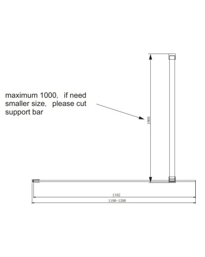 Неподвижная перегородка 120х200 см Ambassador Walk-in 15031104 прозрачное