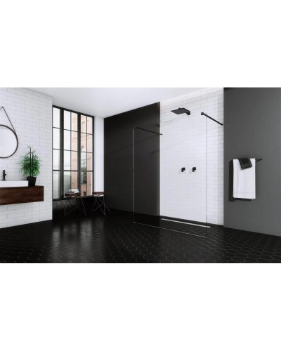 Неподвижная перегородка Radaway Modo X I Black 120 прозрачное