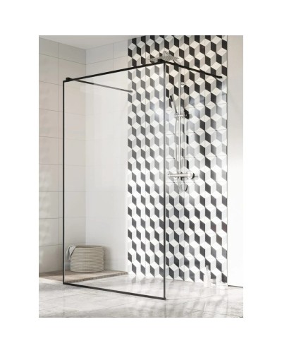 Неподвижная перегородка Radaway Modo X I Black Frame 130 прозрачное