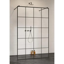 Неподвижная перегородка Radaway Modo X I Black Factory 130 прозрачное