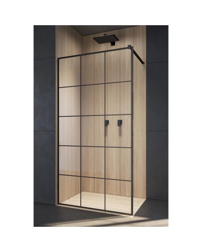 Неподвижная перегородка Radaway Modo X Black II Factory 110 прозрачное