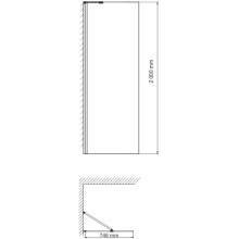 Неподвижная перегородка 80 см WasserKRAFT Aller 10H06-RP80 Fixed прозрачное