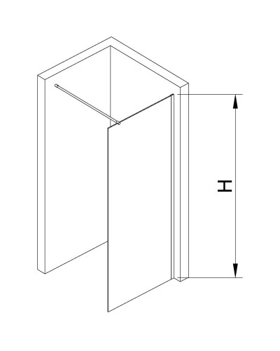 Неподвижная перегородка 70 см RGW WA-002 Walk-in 35100207-21 матовое