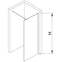 Неподвижная перегородка 100 см RGW WA-002 Walk-in 35100210-21 матовое
