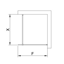 Неподвижная перегородка 100 см RGW WA-002 Walk-in 35100210-21 матовое