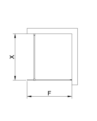 Неподвижная перегородка 60 см RGW WA-002 B Walk-in 35100206-14 прозрачное