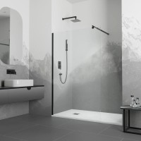 Неподвижная перегородка 60 см RGW WA-002 B Walk-in 35100206-14 прозрачное