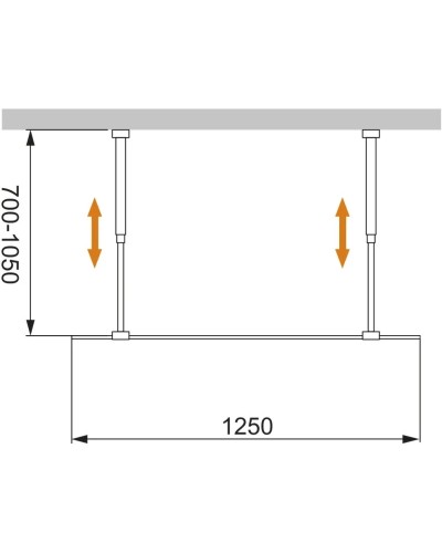 Неподвижная перегородка 125 см Cezares LIBERTA-L-2-125-C-NERO прозрачное