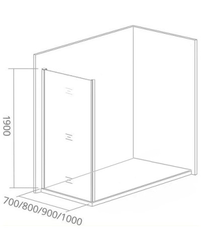 Боковая стенка 80 см Good Door Cofe SP-80-C-B прозрачное