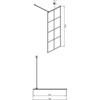 Неподвижная перегородка 89,5х200 см Ambassador Walk-in 15031241 прозрачное