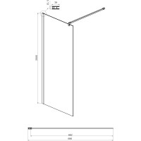Неподвижная перегородка 70х200 см Ambassador Walk-in 15034130 интимато